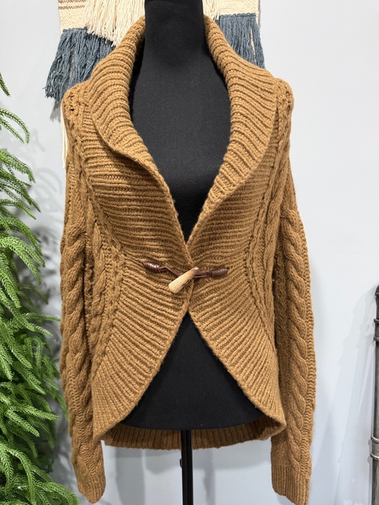 Ralph Lauren Sweaters - Ralph Lauren Hand Knit Wool Cashmere Angora Cardigan Toggle Brown Size Small